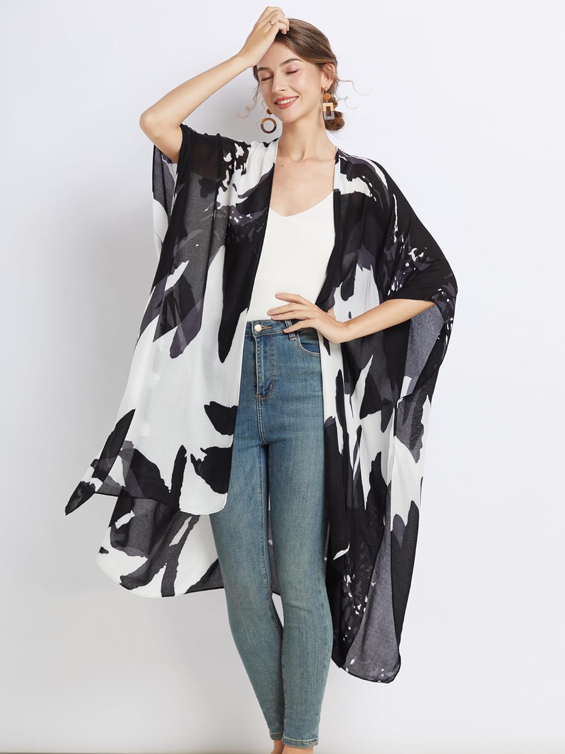 Skiennix Lightweight Boho Kimono | Casual Swimsuit Cover-Up for Women - Perfect for Summer