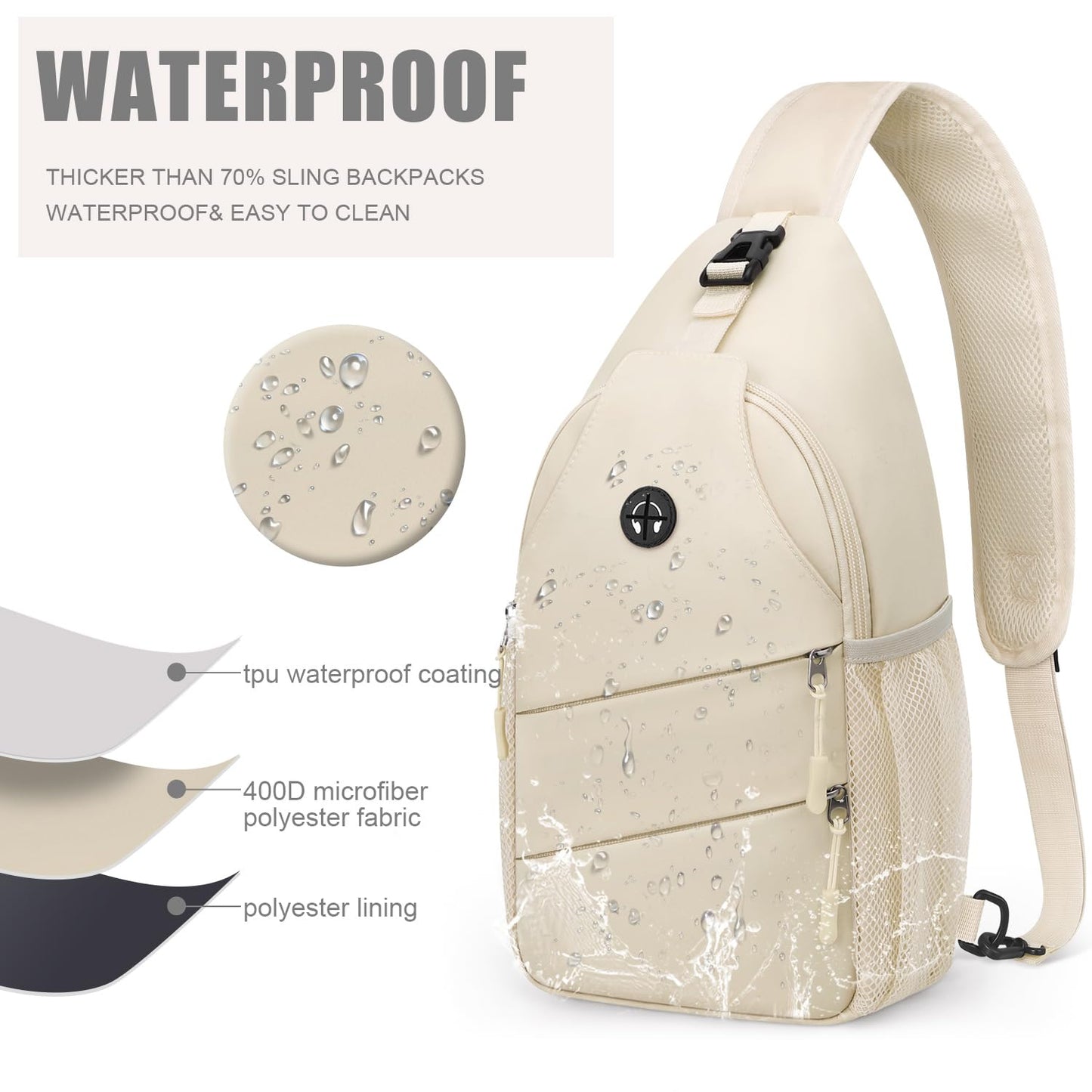 Pritent Crossbody Bags for Women Men Trendy Sling Bag Backpack Chest Bag