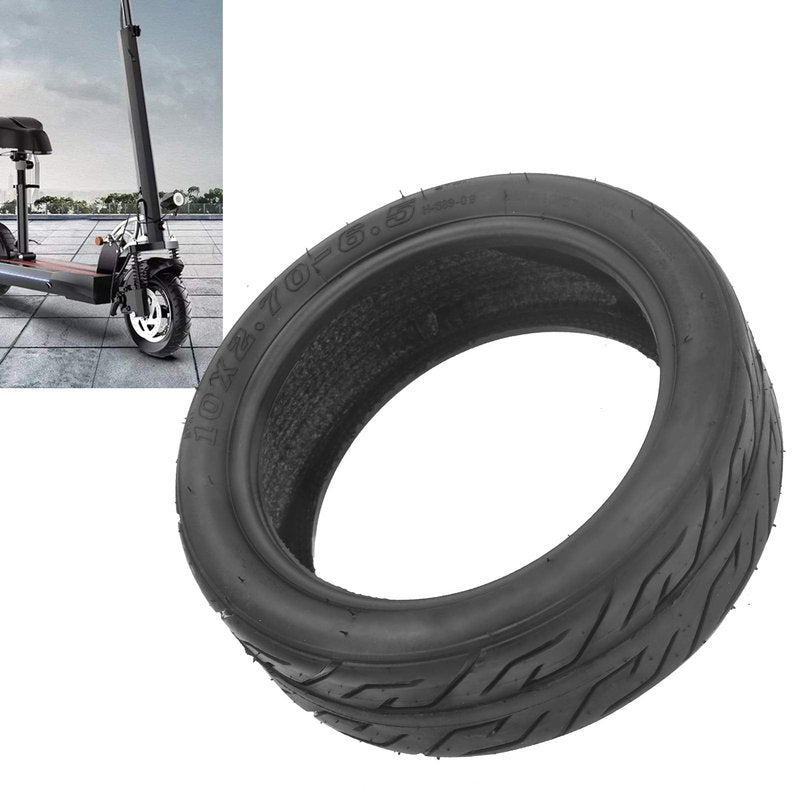 Scooter Vacuum Tire, 10x2.70‑6.5 Electric Scooter Tyre Cover Tire Rubber Vacuum Outer Tire Replacement Fit for Balance Scooter 10 Inch Vacuum Rubber Wheel
