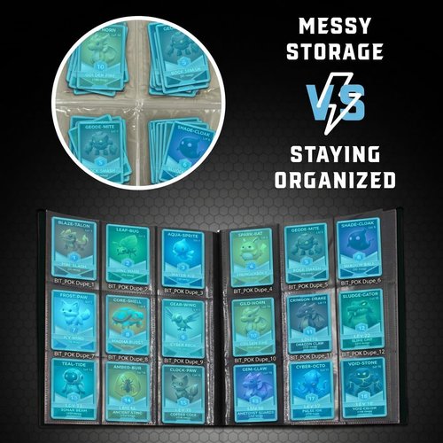 CardGuard Trading Card Binder Pro-Folio - Durable 9 Pocket Side-Loading Album for Pokémon, YuGiOh, MTG & Sports Cards - Black
