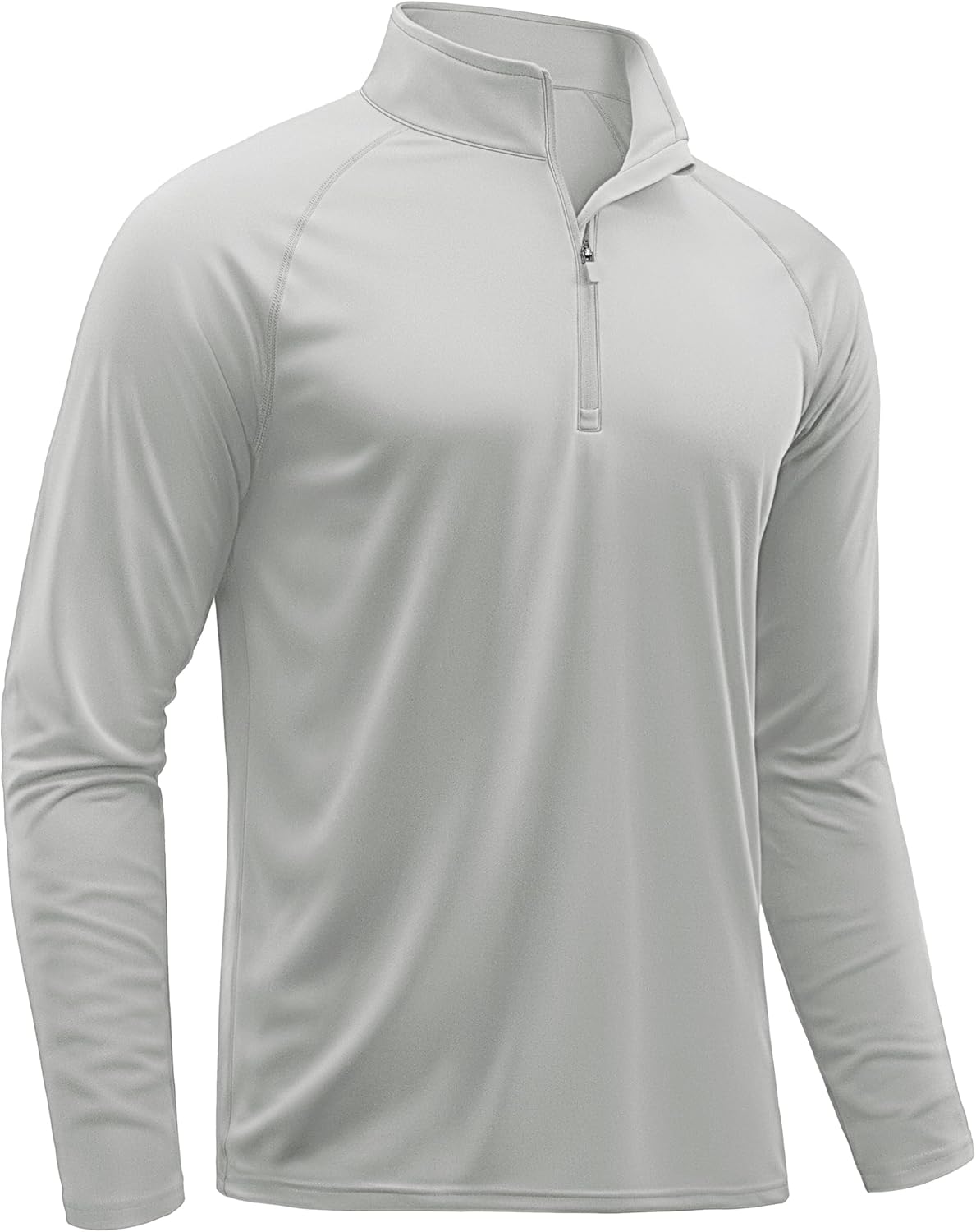 TACVASEN Men's Long Sleeve Athletic Shirt - UPF 50+ Sun Protection Pullover Zip | Ideal for Outdoor Running