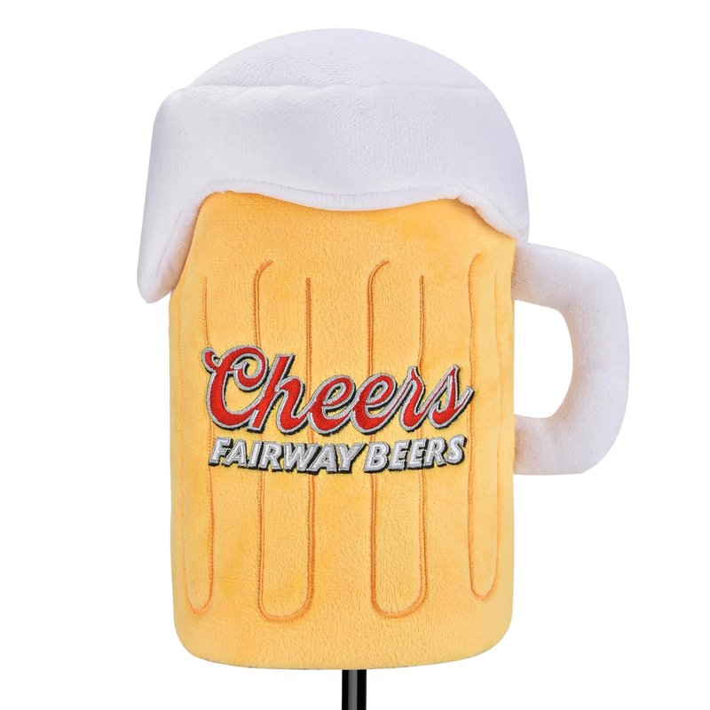 Shanker Golf - Funny Golf Headcover - Cheers Beer Glass 3-Wood Cover - Funny Golf Gift - Soft Velour Lining