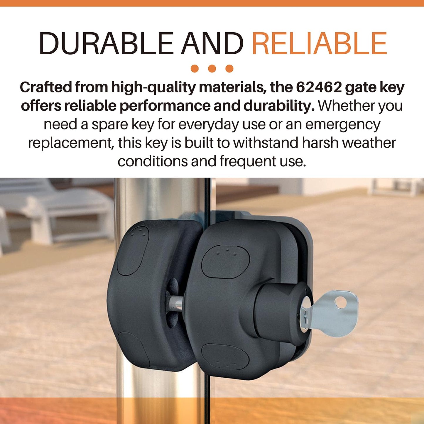 4 Pack 62462 Magna Latch Replacement Keys for Yard, Garden, and Pool Gate Safety Latches Compatible with D&D MagnaLatch Series 2 (Old Style) & LokkLatch Downward-Facing Keyhole