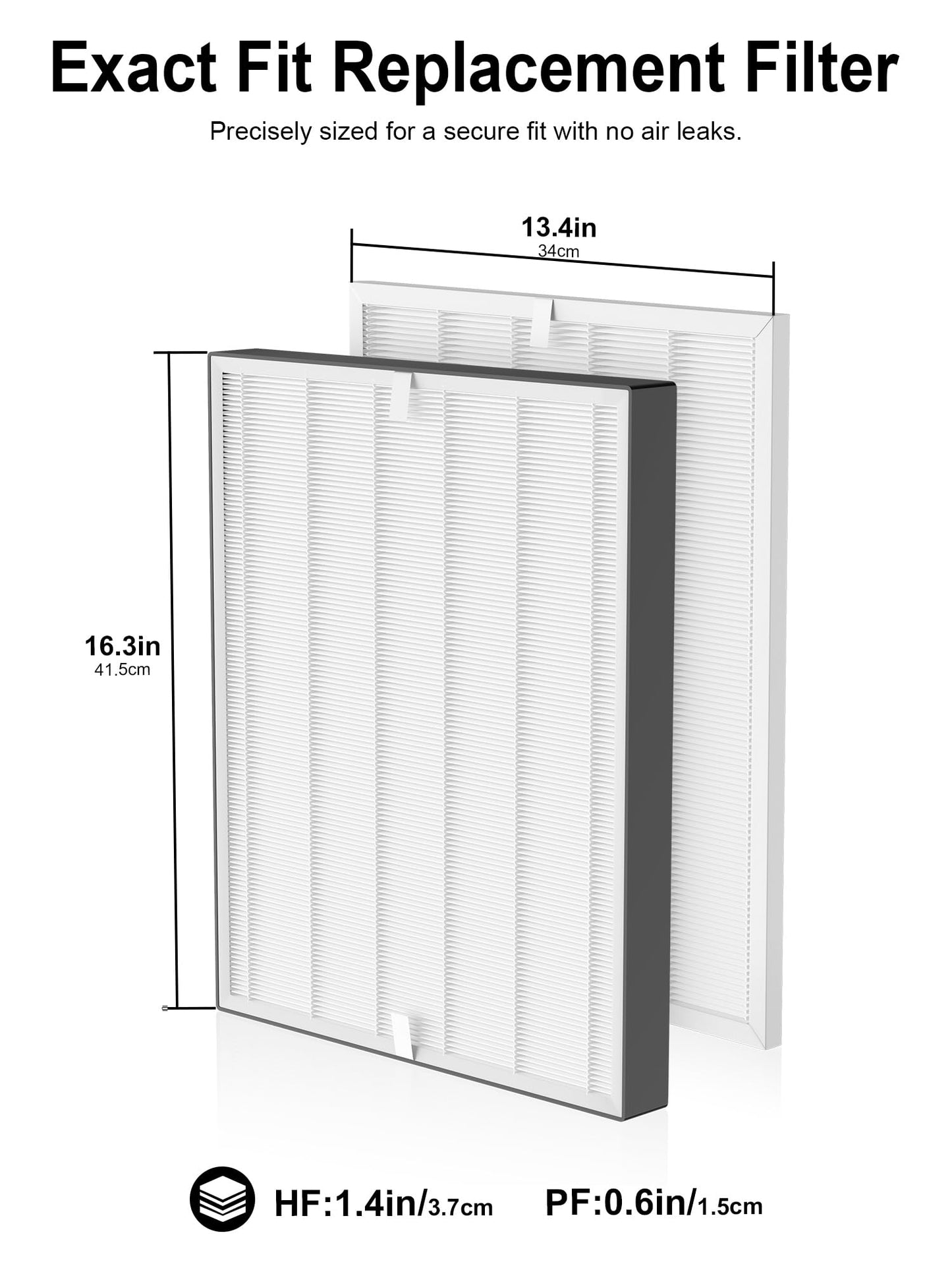 Commercial 3000 Replacement Filters Compatible with Air Doctor AD3000M Commercial Units, Includes 1 High-Efficiency Filter and 4 Pleated Pre-Filters, Comparable to Part # ADF3001 & ADF3010