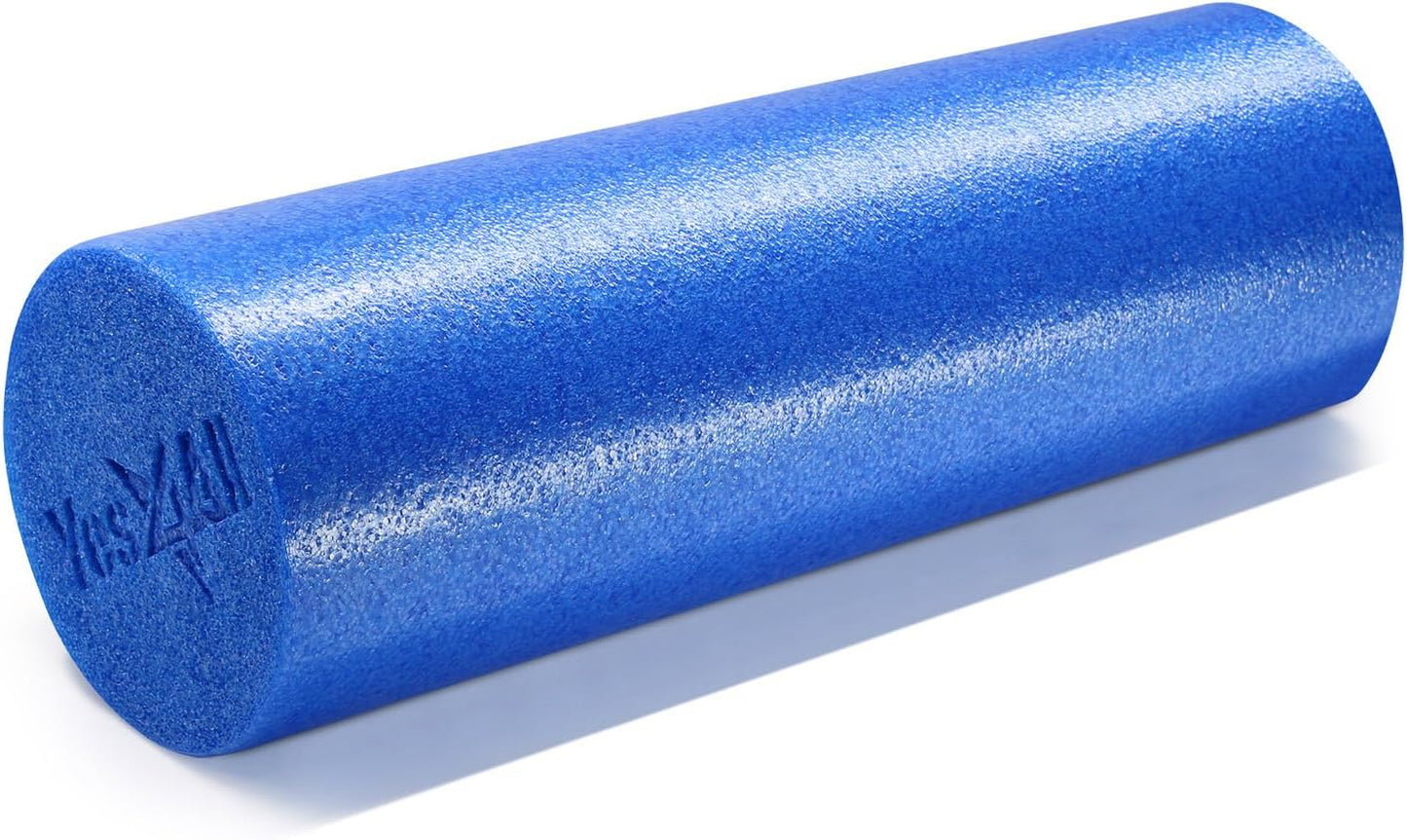 Yes4All Round PE Foam Roller - Medium Firm for Pilates, Yoga & Core Exercises | 12, 18, 24, 36 Inches