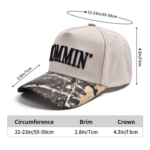 IRXVESA Mommin Trucker Hat for Women and Men, Embroidered Mom Baseball Cap, Adjustable Canvas Snapback Camo