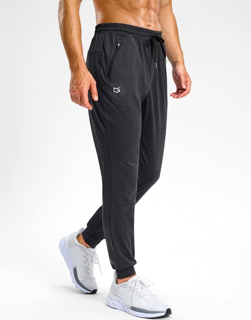 G Gradual Men's Joggers - Quick Dry Stretch Tapered Sweatpants with Zipper Pockets | Athletic Workout Pants