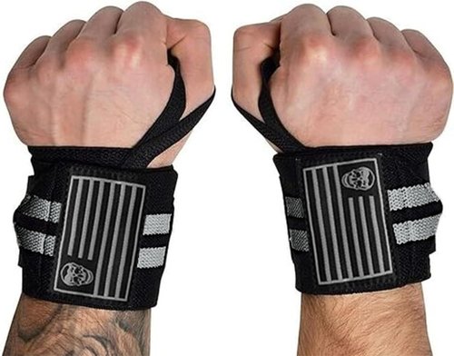 Gymreapers Weightlifting Wrist Wraps - IPF Approved 18" Professional Support with Heavy-Duty Thumb Loop for Powerlifting & Bodybuilding