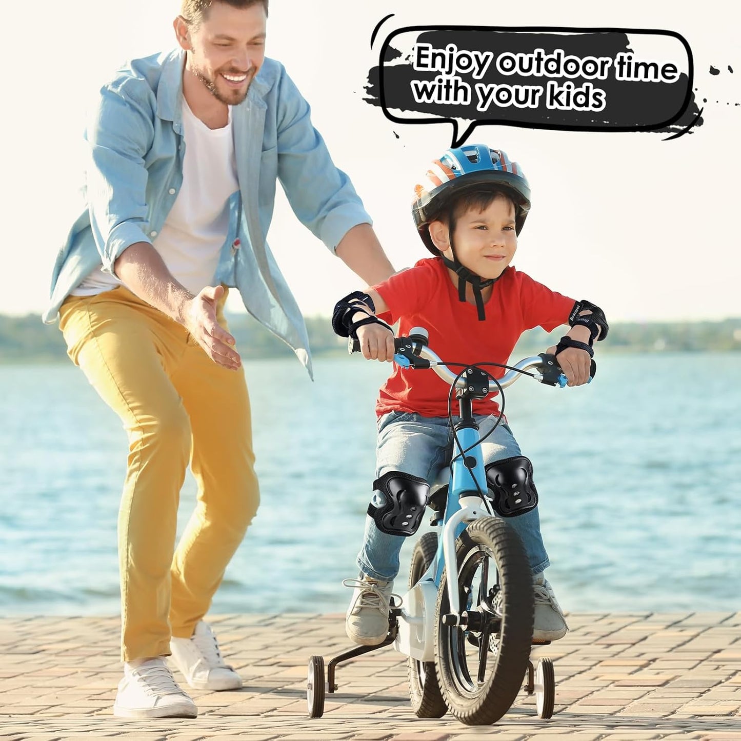 BOSONER Kids Protective Gear Set - Knee & Elbow Pads for Roller Skating, BMX, and Cycling