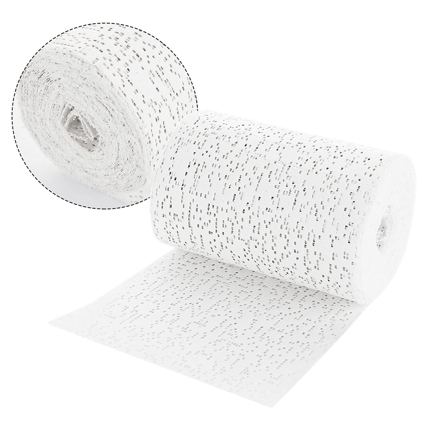 12 Pack Plaster Gauze Bandage for Hobby Craft, Each Roll 4 Inch x 15 Feet Plaster Cloth Rolls Bulk, Gauze Bandage Cloth for Masks, Scenery, Belly Cast (4 inch x 180 inch/5 yd)