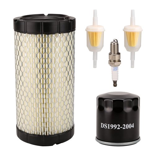 10L0L Golf Cart Tune Up Kit for Club Car Precedent 2004 up with FE290 FE350 Kawasaki Motor, Include Air Filter Oil Filter & Spark Plug, OEM# 102558201, 102003201, 1016467