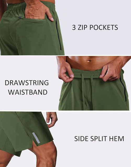 COOFANDY Men's Athletic Running Shorts - Quick Dry Lightweight 7" Workout Gym Shorts for Tennis & Hiking