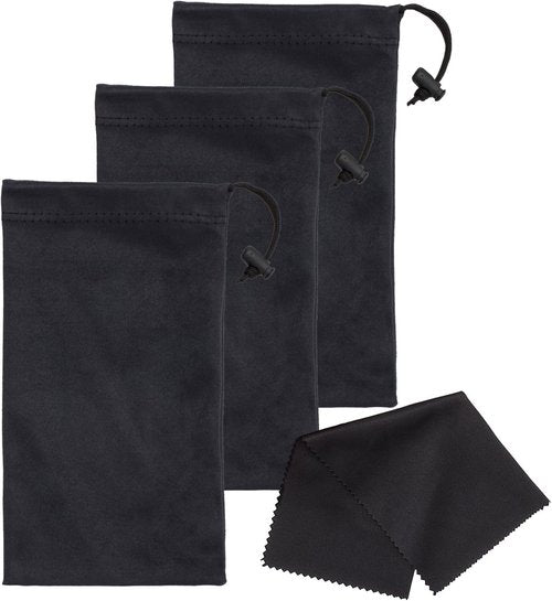 Mamlyn Microfiber Sunglasses Pouch - Premium Quality With Spring Fastener | Stylish & Durable