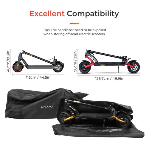 LUCK4U Scooter Bag Electric Carrying Heightened Scooter Storage Bag Lightweight Foldable Accessories for Segway Ninebot G30 MAX Series Xiaomi M365 Pro Pro2 1S MI3 Lite