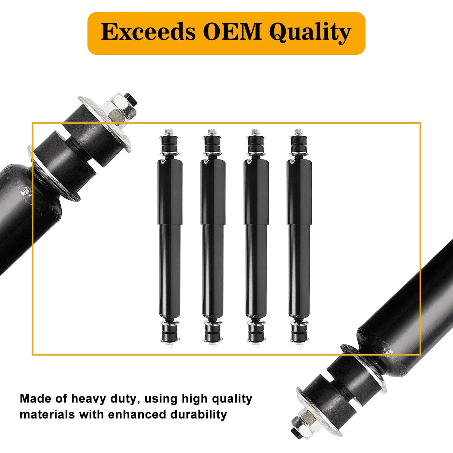 EZGO TXT Shocks EZGO Golf Cart Front and Rear Shock Absorbers Fit for 1994-Up Gas and Electric Medalist EZGO TXT Golf Carts Replaces OEM #70248-G01, 76418-G01, 70324-G01,Nivel Part #5006（4PCS）