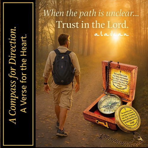 ALADEAN Christian Gift Compass - Uplifting Guidance for Baptism, Communion & Graduation 2025-2026