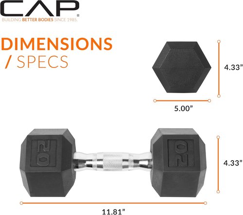 CAP Barbell Coated Dumbbell Weights - Versatile Options in Pairs & Sets for All Fitness Levels
