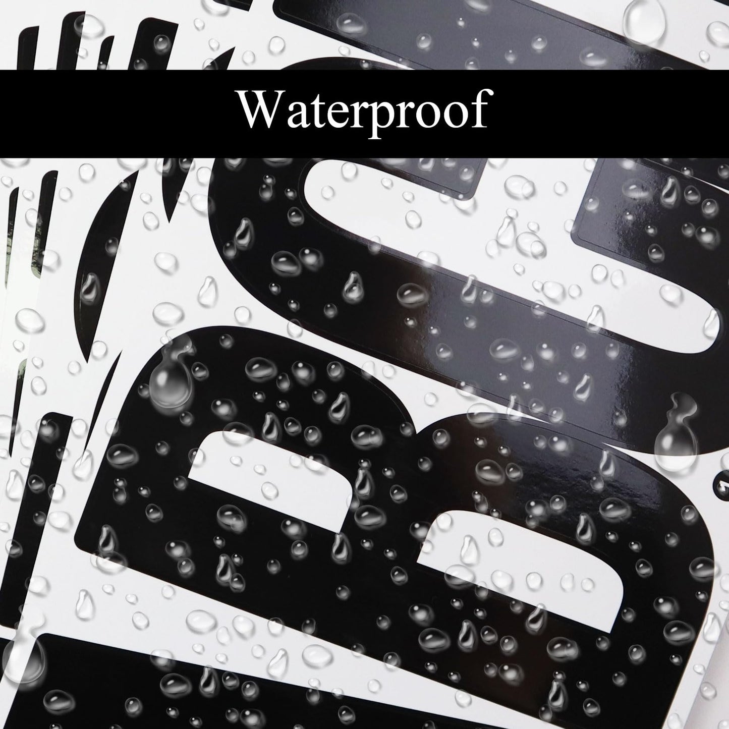 21 Sheets 6 Inch Letter Stickers, Self Adhesive Vinyl Capital Alphabet Punctuation Stickers for Mailbox, Crafts, Notice Boards - Black