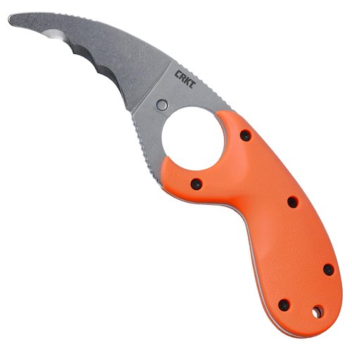 CRKT Bear Claw Emergency Rescue Fixed Blade Knife with Sheath: Hawkbill with AUS 8 Steel Blade, Glass-Reinforced Nylon Handle, 2511ER
