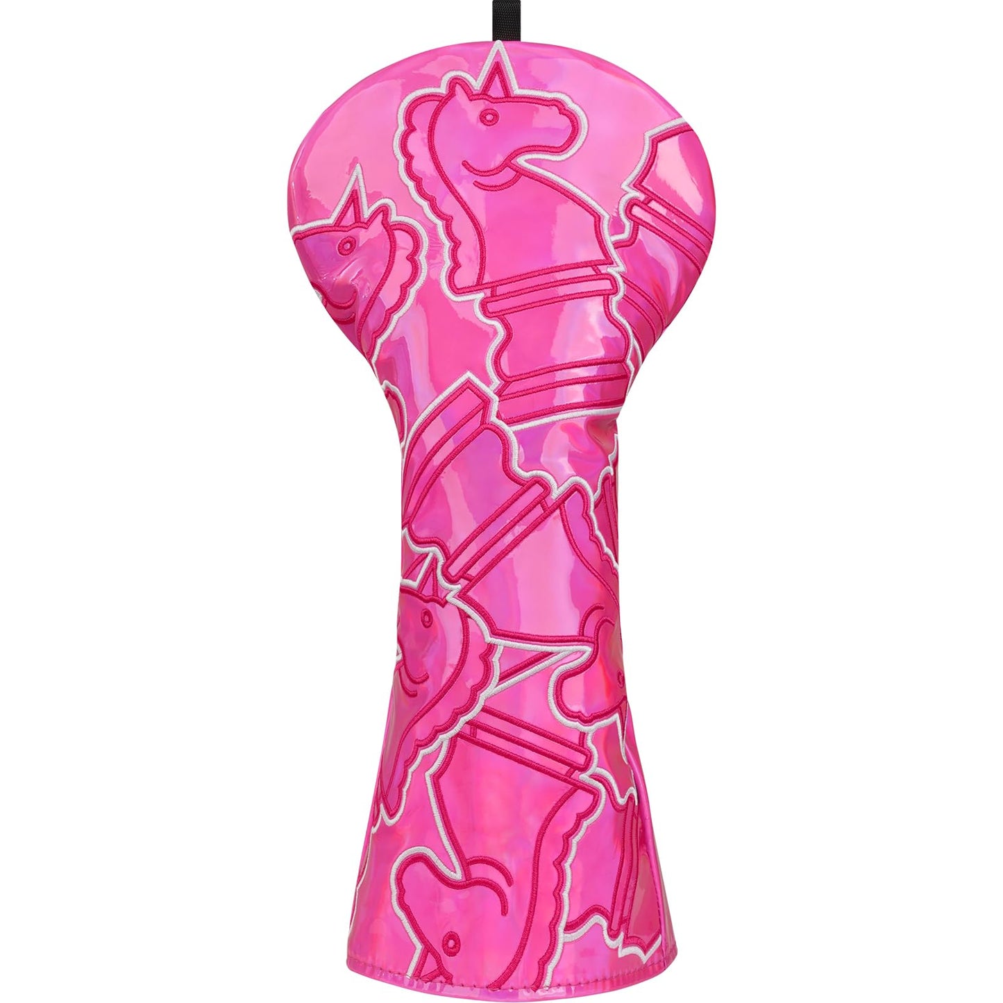 LZFAN Golf Club Head Covers Driver Fairway Wood Hybrid Golf Club Headcover Leather Protector Heavy Embroidered Colorful Jellyfish (Pink Pony)