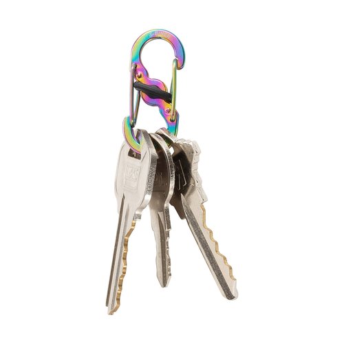 Nite Ize S-Biner MicroLock Stainless Steel - Durable Key Holder Carabiner Clip - S-Biner with Locking Gates - Durable & Strong Mini Carabiners for Keychain Accessories - Spectrum (5 Pack)