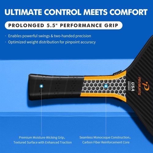 Pbvmurtg Carbon Fiber Pickleball Paddles, Thermoformed T7003K Raw Carbon Textured Pickleball Racket USAPA Approved Paddle –16mm Roar-Powered Core, Designed for Ultimate Spin,Power, Control& Balance.