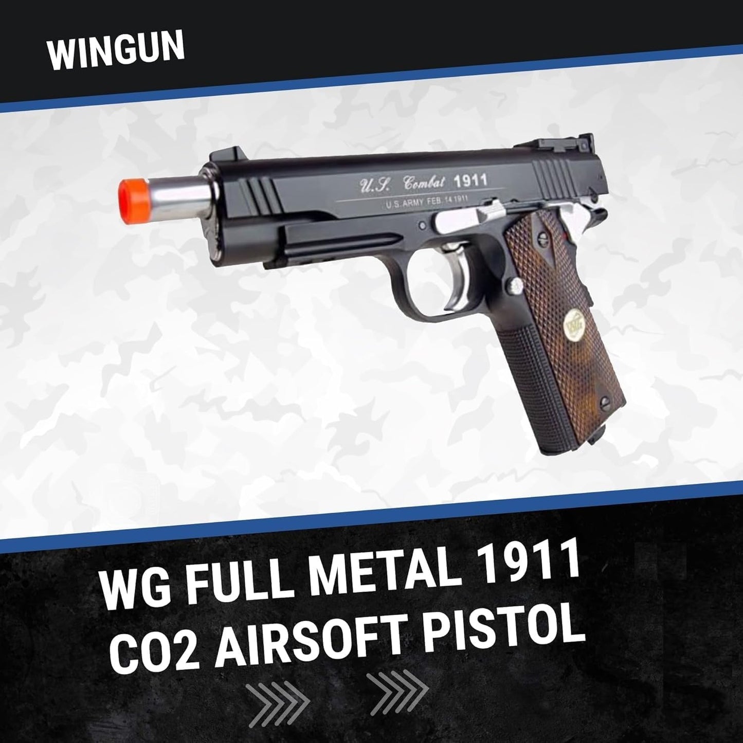 Skiennix Airsoft Gun - Full Metal M1911 CO2 Pistol with 500 FPS Power | Includes 6mm BBs