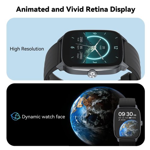 EURANS Smart Watch No App/Phone Required, Long Battery Life Fitness Tracker Watch,HD Screen, Waterproof Activity Tracker with Step Counter for Walking, Pedometer, Calories Tracker for Men Women