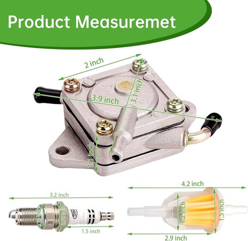 10L0L Golf Cart Fuel Pump for Club Car DS Precedent 1984-up Gas with 290FE 350FE Kawasaki Golf Cart Engine, Gas Pump Impulse Kit 1014523 1014524 S 5136 FP002