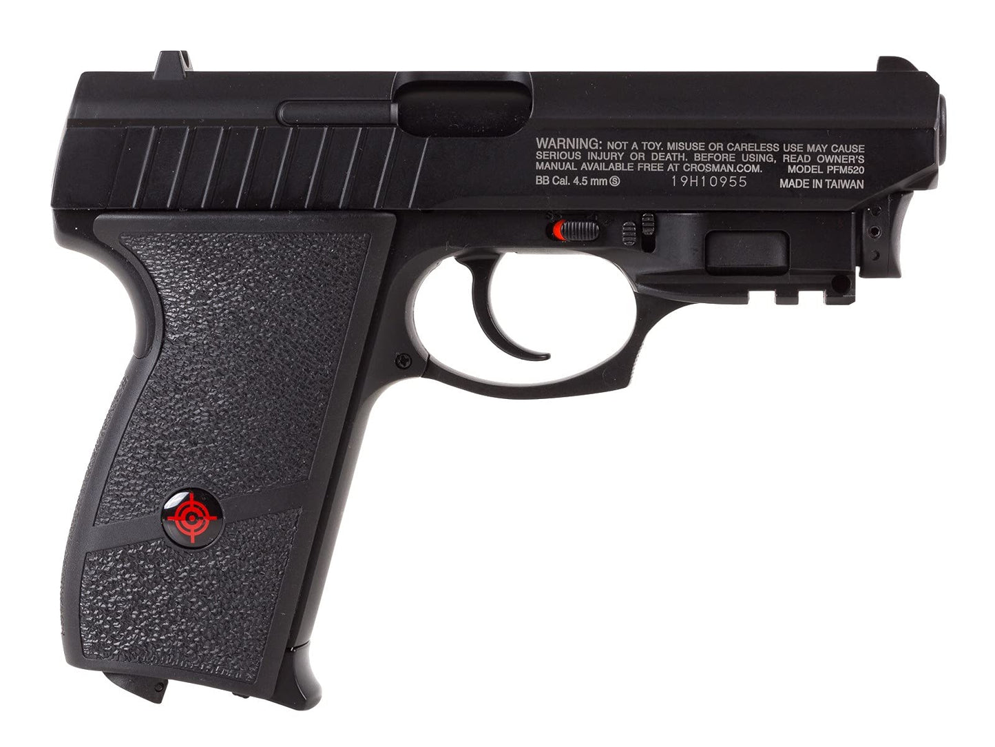 Crosman PFM520 Night Stalker CO2-Powered Air Pistol With Red Laser Sight (Class II <1 mW)
