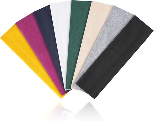 Buyisgle Workout Headbands for Women - 8PCS Non-Slip Elastic Sport Hair Bands for Yoga & Gym