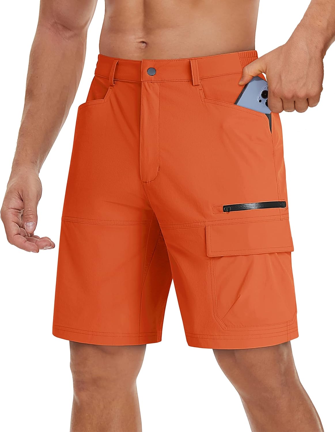 TACVASEN Men's Quick-Dry Cargo Shorts - Water-Resistant Casual Hiking & Golf Shorts