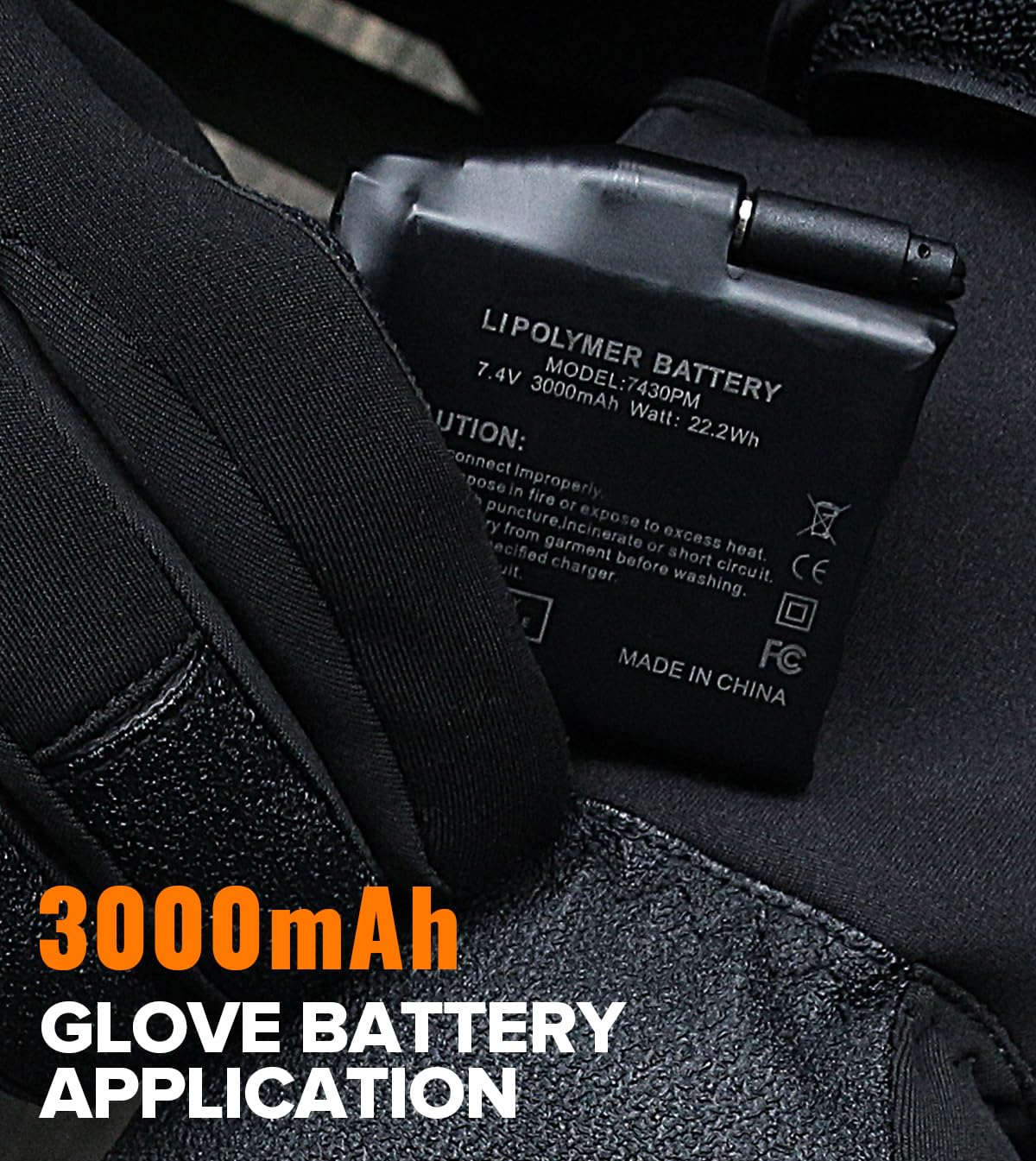 JS LifeStyle 7.4V 3000mAh Rechargeable Lithium Polymer Batteries for Heated Gloves, Support 3.5mm DC Jack, 2pcs Rechargeable Batteries for Heated Gloves Socks Hats (Charger Not Included)