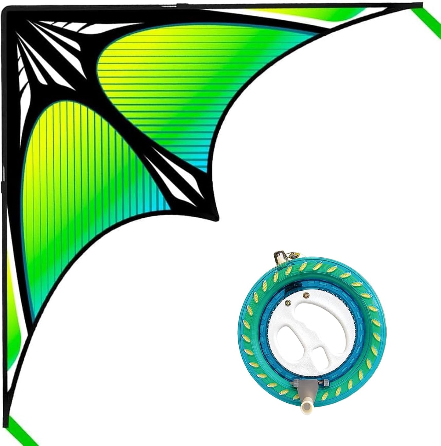 Skiennix Large Beach Kite - Easy to Fly Single Line Kite with 650ft String for Kids & Adults