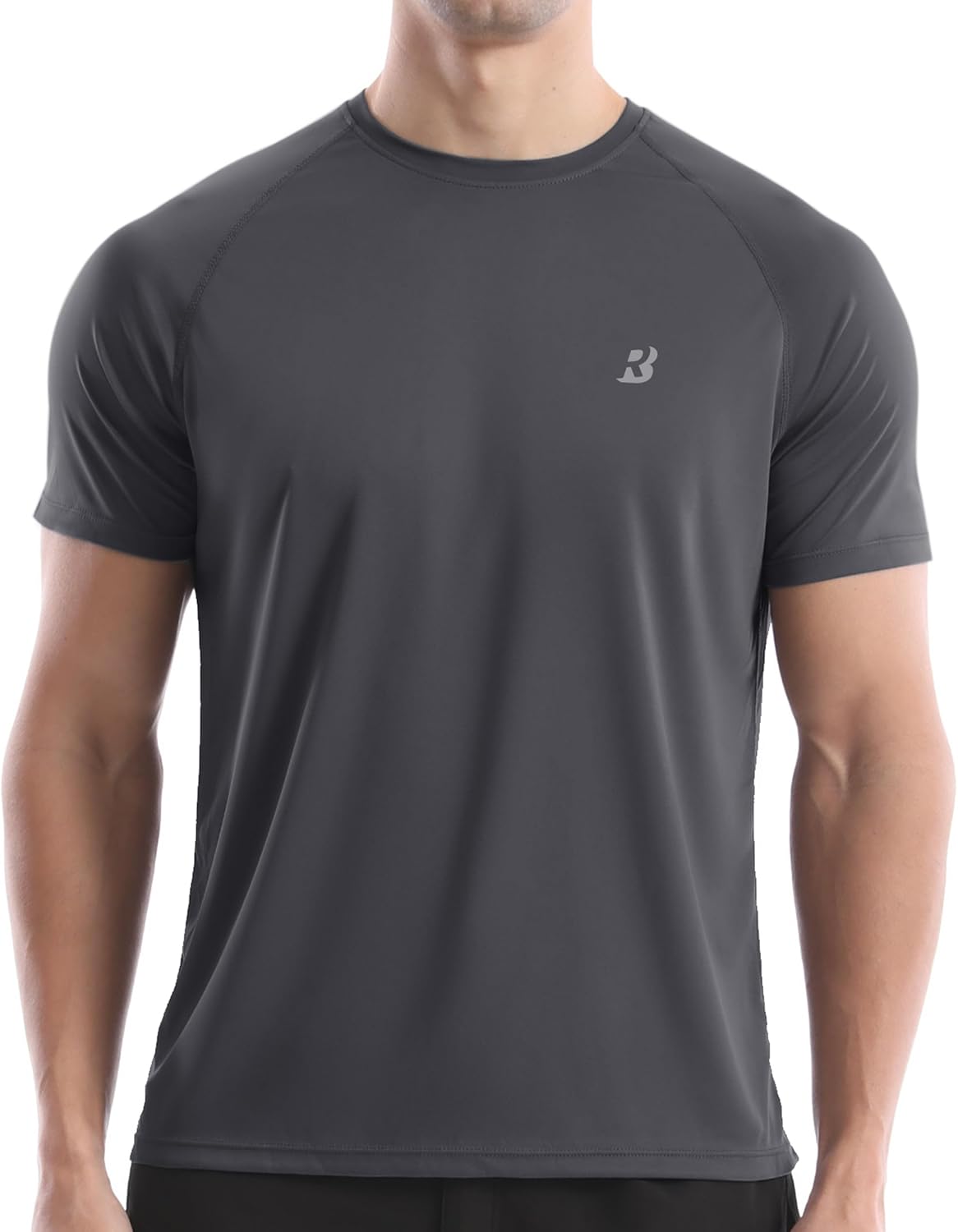 Roadbox Men's Rash Guard - Short Sleeve UV Protection Swim Shirt | Quick-Dry Lightweight T-Shirt