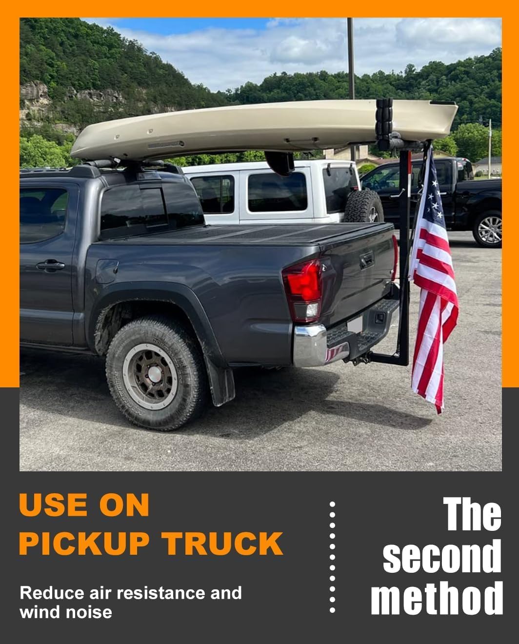 Skiennix RV Hitch Mount Kayak Rack - Height Adjustable Vertical Carrier for 2 Kayaks up to 12' & 150LBS