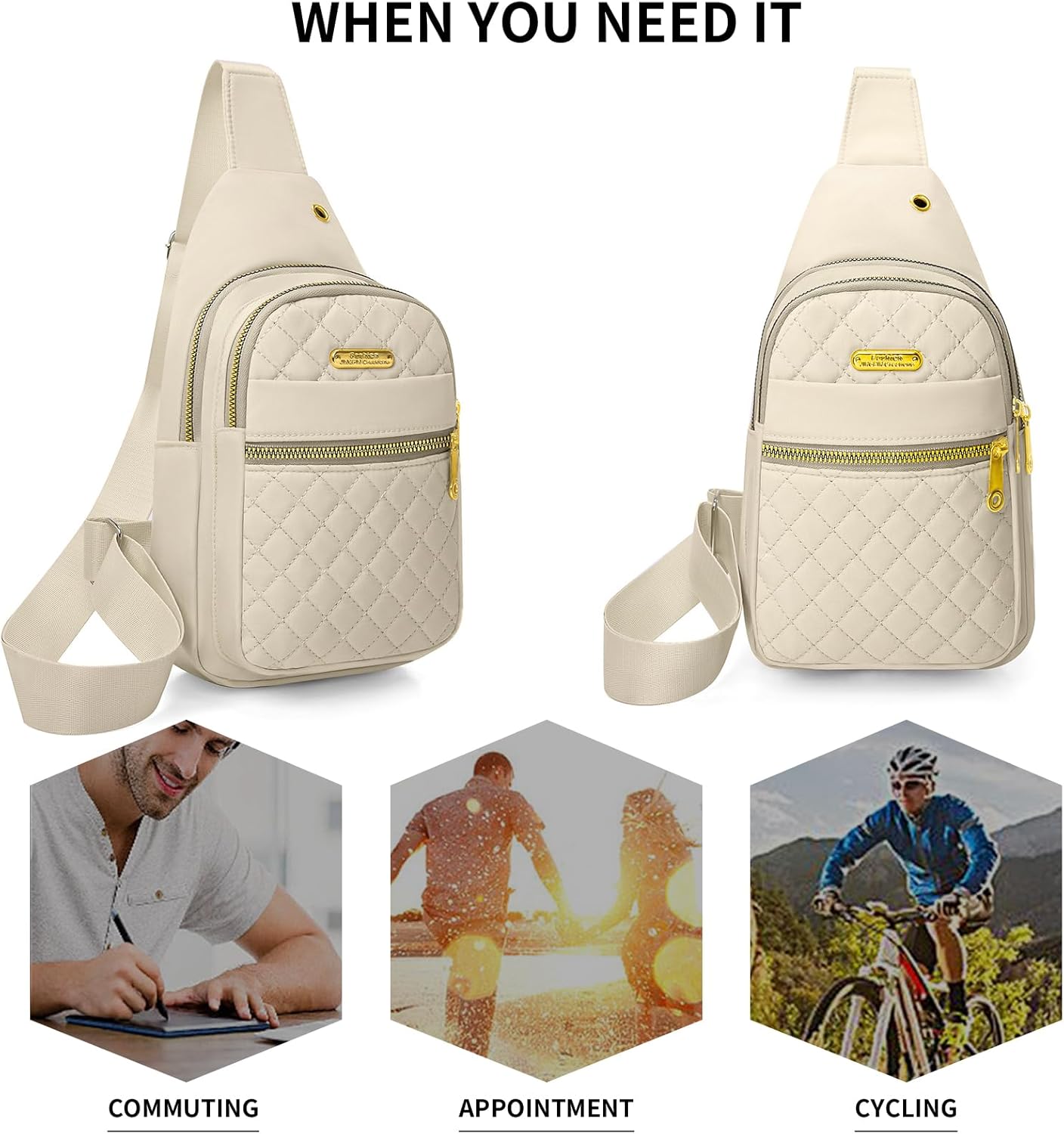 Skiennix Small Sling Bag - Casual Crossbody Backpack for Women & Men | Compact Design, Versatile Use