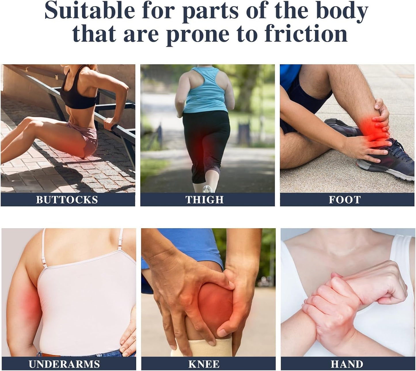 Skiennix Anti Chafing Stick - Travel Size Body Balm for Friction Defense on Thighs, Chest & More