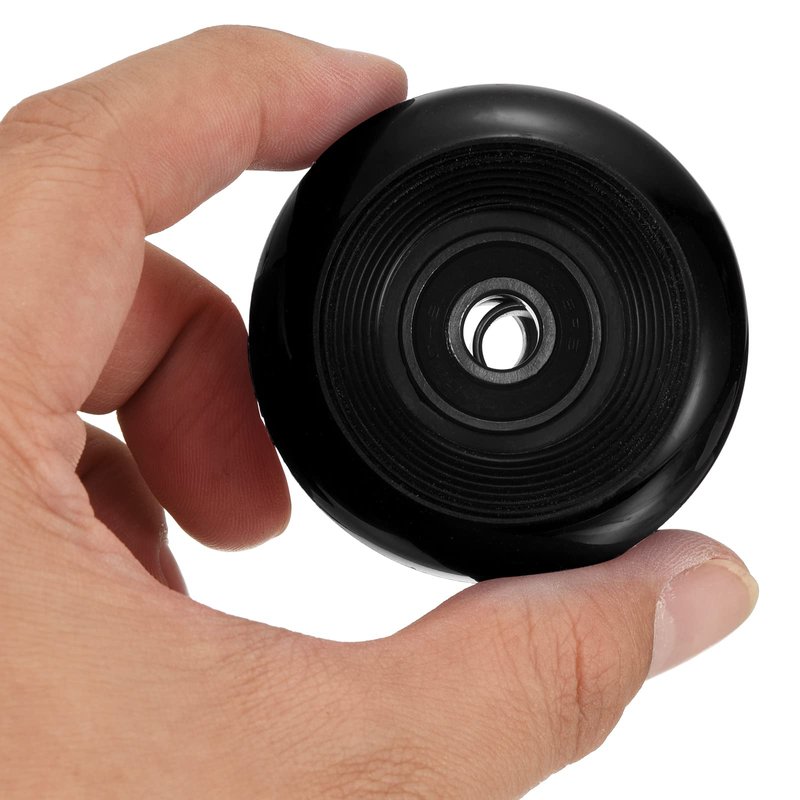 PATIKIL 54mm Skateboard Wheel with Bearings ABEC-9, 4 Pack Street Wheels for Skateboards Cruiser Wheel Replacement 85A, Black