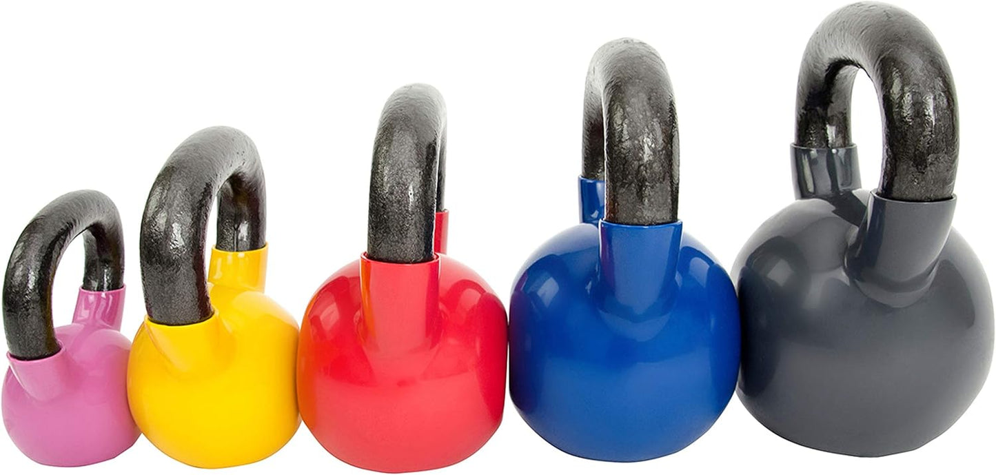 Sunny Health & Fitness Kettlebell - Vinyl Coated for Strength Training & Swinging | 5-25 Pounds Available