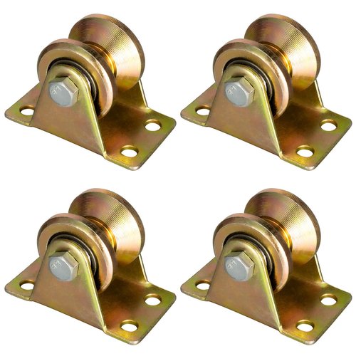31mm Small Pulley Wheel Galvanize for Rope, Ball Bearing Inside, for Wire Rope Guides, Light Lifting, Clothesline, Winch, 4 Pack