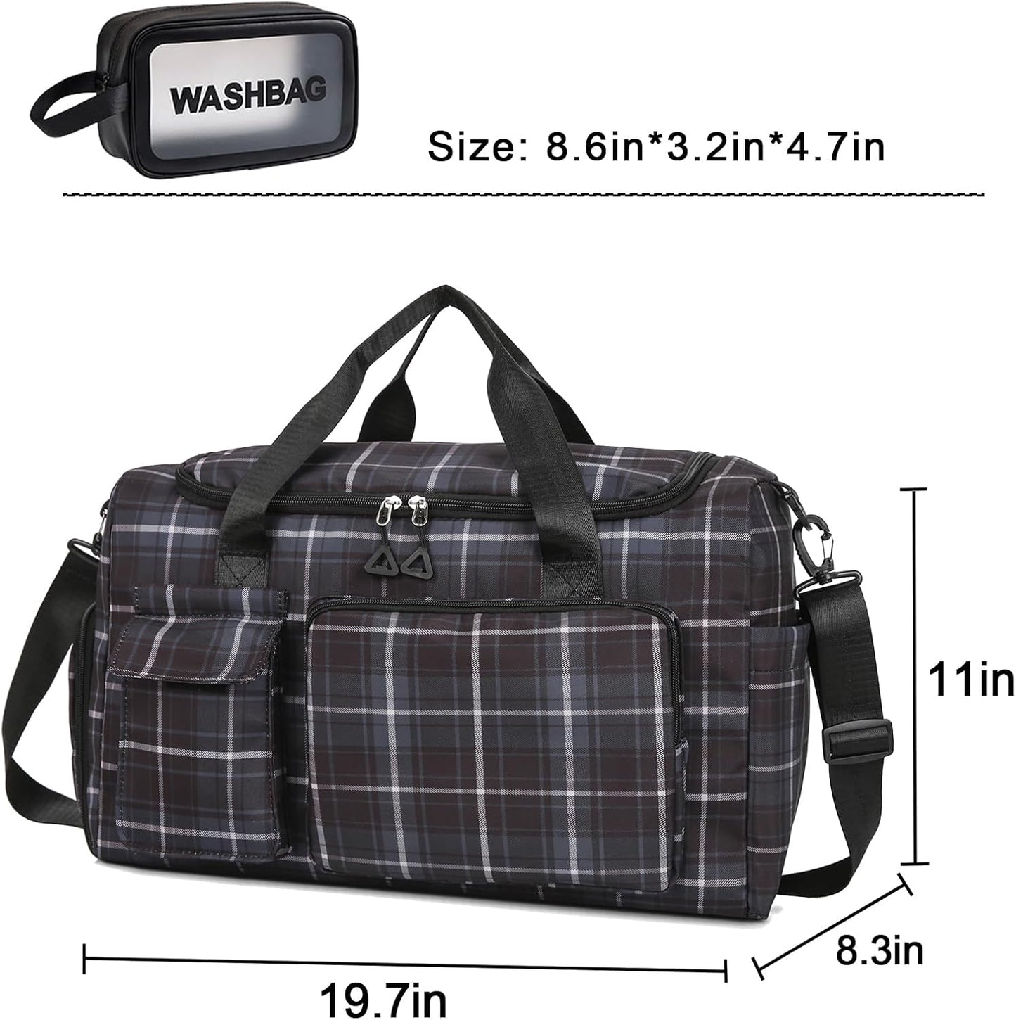 Skiennix Small Gym Bag - Stylish Travel Duffle with Shoe Compartment | Perfect for Weekend Getaways