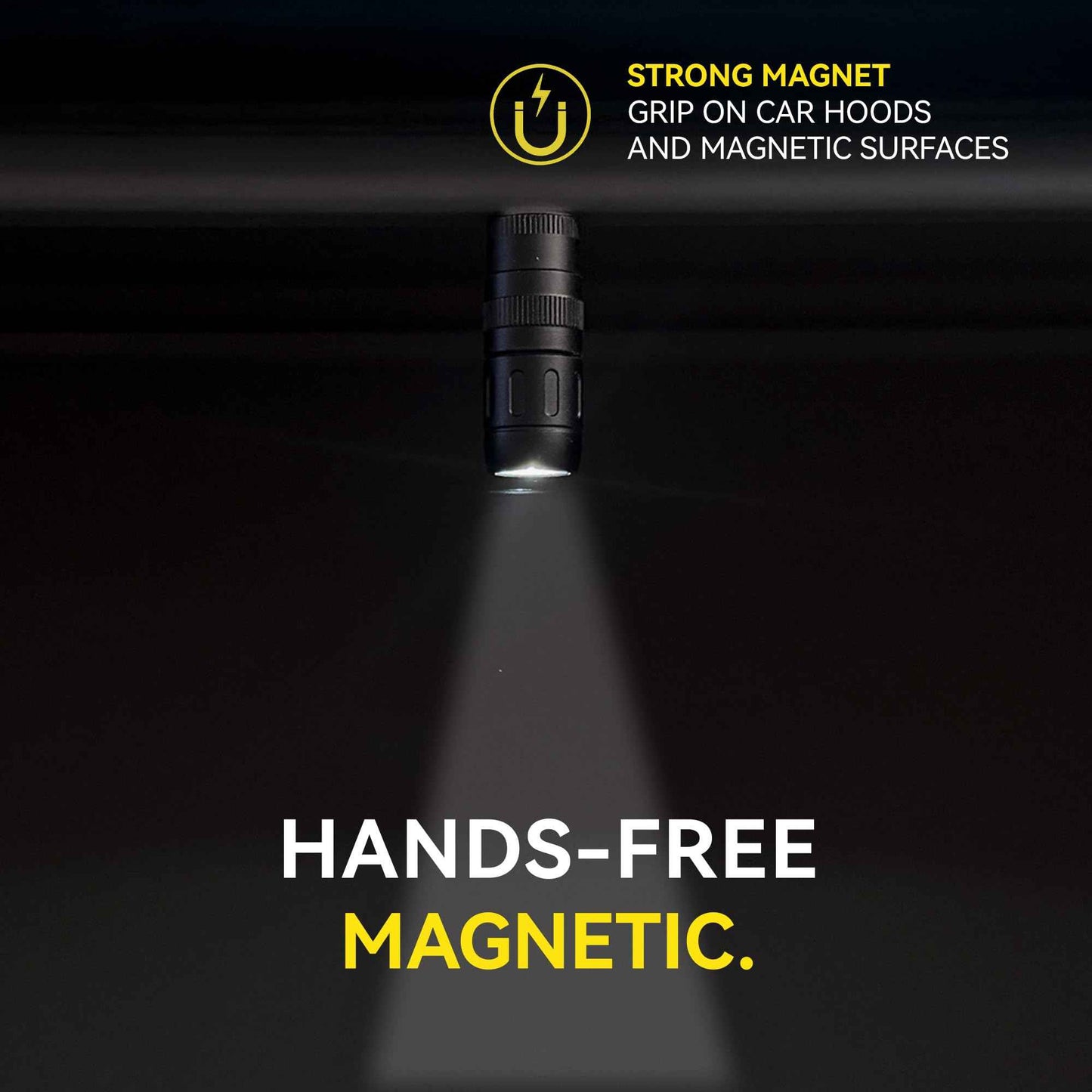 CLT Mini EDC Rechargeable Flashlight Magnetic Keychain, Snap on/off, 105 Lumen, Portable and Compact LED Keychain Flashlights - Durable Built-in Battery Ideal for Everyday Carry - Black