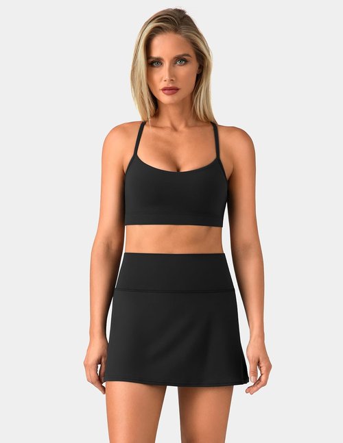 Colorfulkoala Dreamlux Skorts for Women - High Rise Athletic Golf & Tennis Skirts with Built-in Shorts & Pockets