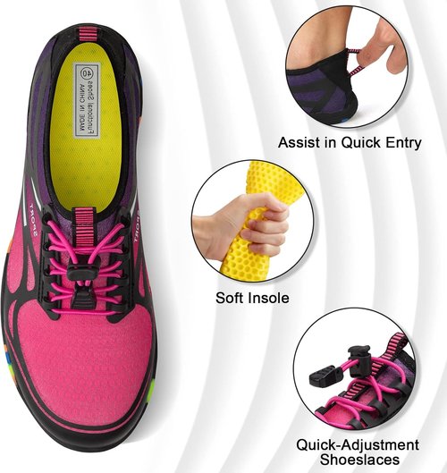 ATHMILE Water Shoes - Quick-Dry Aqua Socks for Men & Women | Ideal for Beach, Pool & Hiking