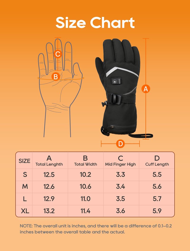 Heated Gloves, Rechargeable Heated Gloves for Men Women, Waterproof Electric Heating Ski Gloves with Touchscreen for Cold Weather Motorcycle Skiing Snowboarding Hiking Hunting Gifts (Black, Pro)