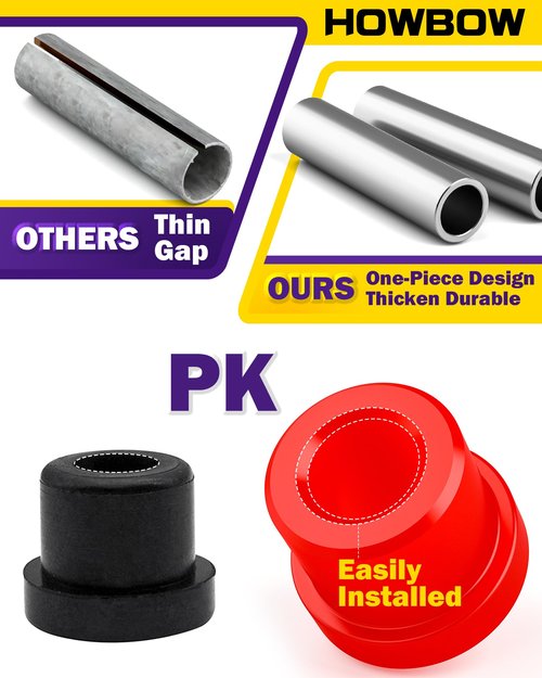 Club Car Ds Front Leaf Spring & Upper A Arm Bushing Kit, Polyurethane Suspension Bushing Kit and Sleeves for 1992-up Club Car Parts Replaces OEM 1016346 1016349 1016350 Club Car Ds Accessories Parts
