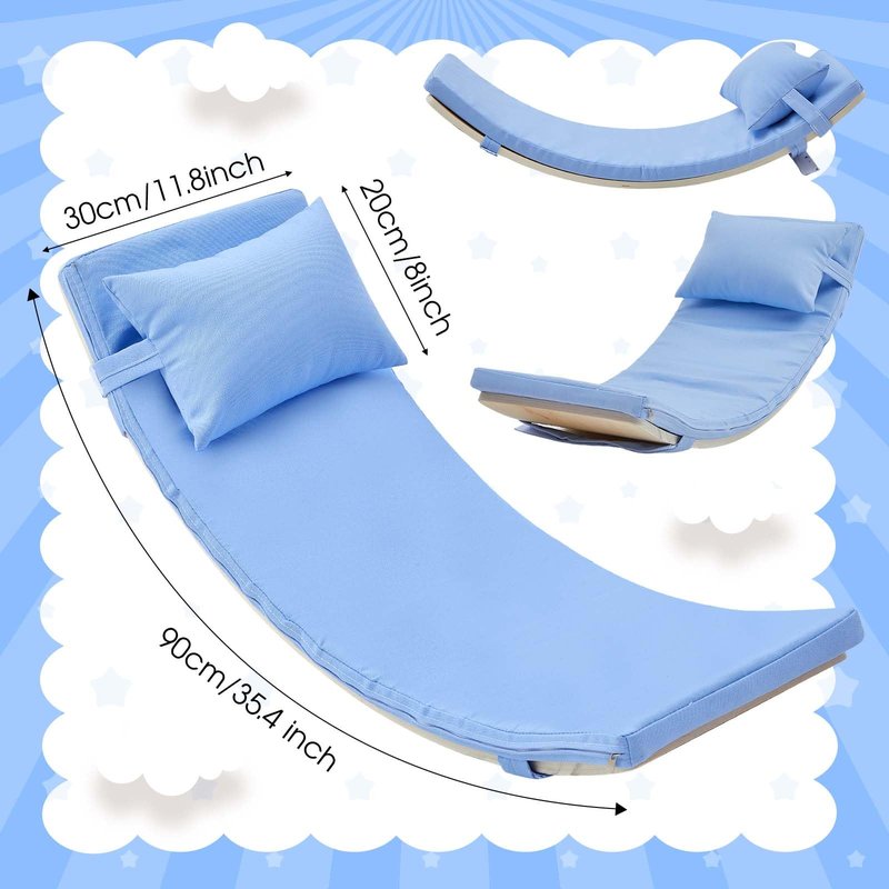 Sonwyoung Wooden Balance Board for Kids 35" Finger Safe Toddler Balance Beam Balancing Board with Mat and Pillow for Indoors Outdoors Open Ended Learning