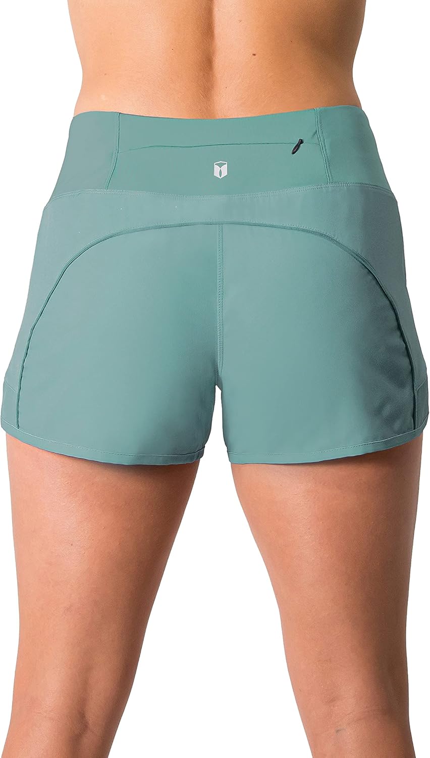 Tough Mode Women's 3" Lightweight Running Shorts - Breathable Mesh Liner & Zip Pocket