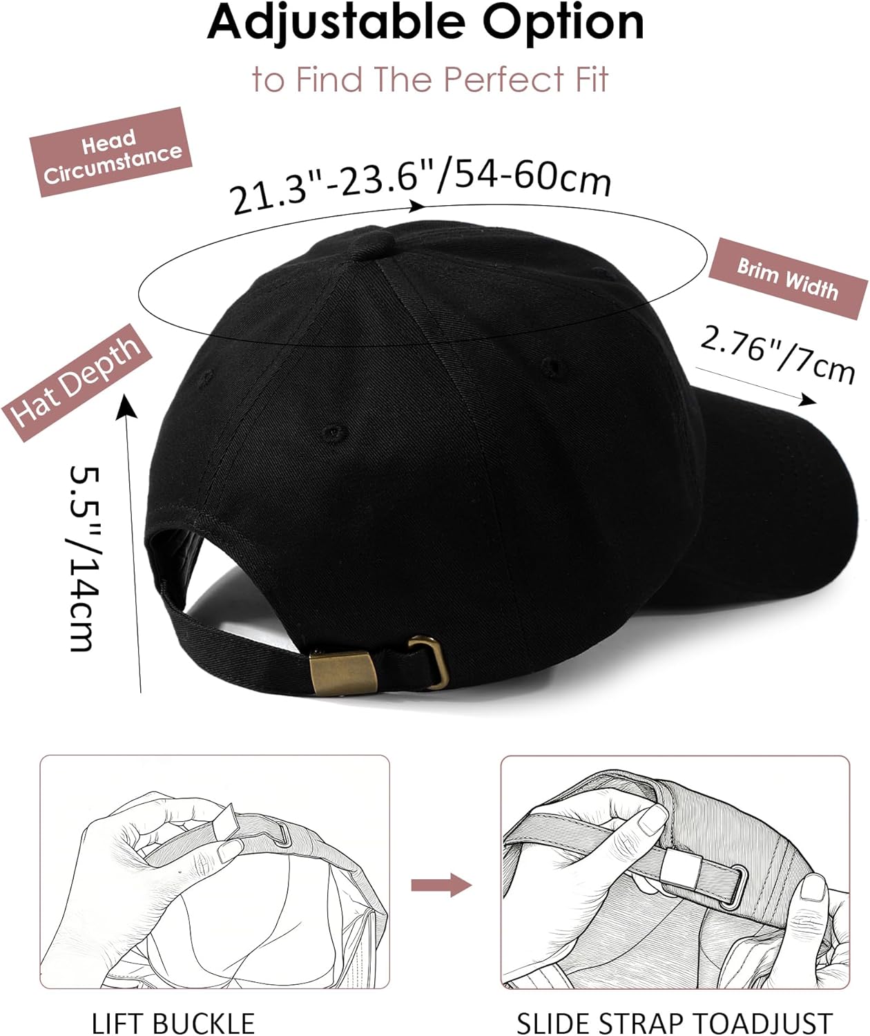 Skiennix Women's Satin Lined Baseball Cap - Adjustable Vintage Dad Hat in Washed Cotton